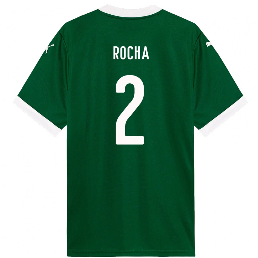 Danxen Criança Camisola Marcos Rocha #2 Verde Branco Principal 2025/26 Camisa