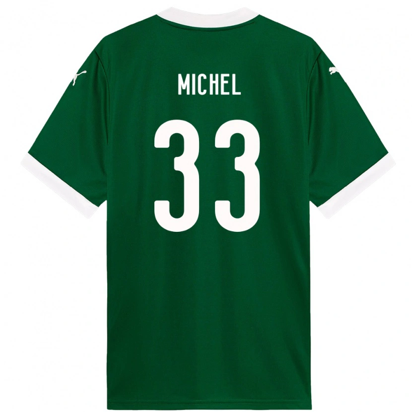 Danxen Criança Camisola Michel #33 Verde Branco Principal 2025/26 Camisa