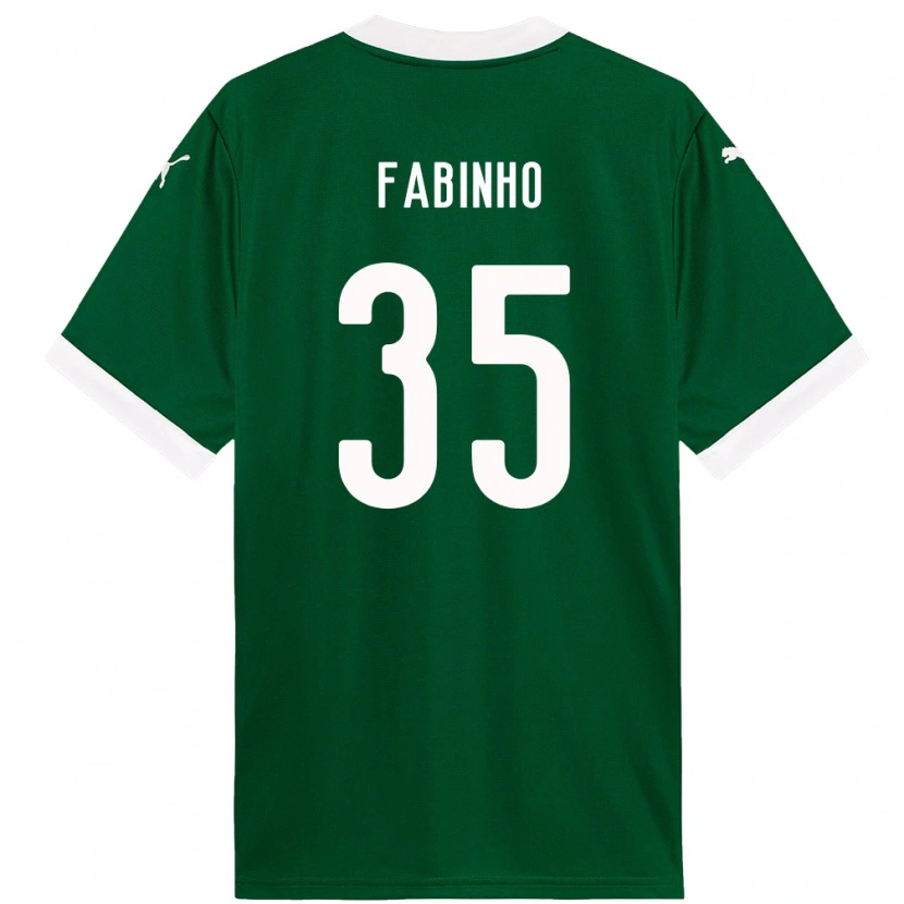 Danxen Criança Camisola Fabinho #35 Verde Branco Principal 2025/26 Camisa