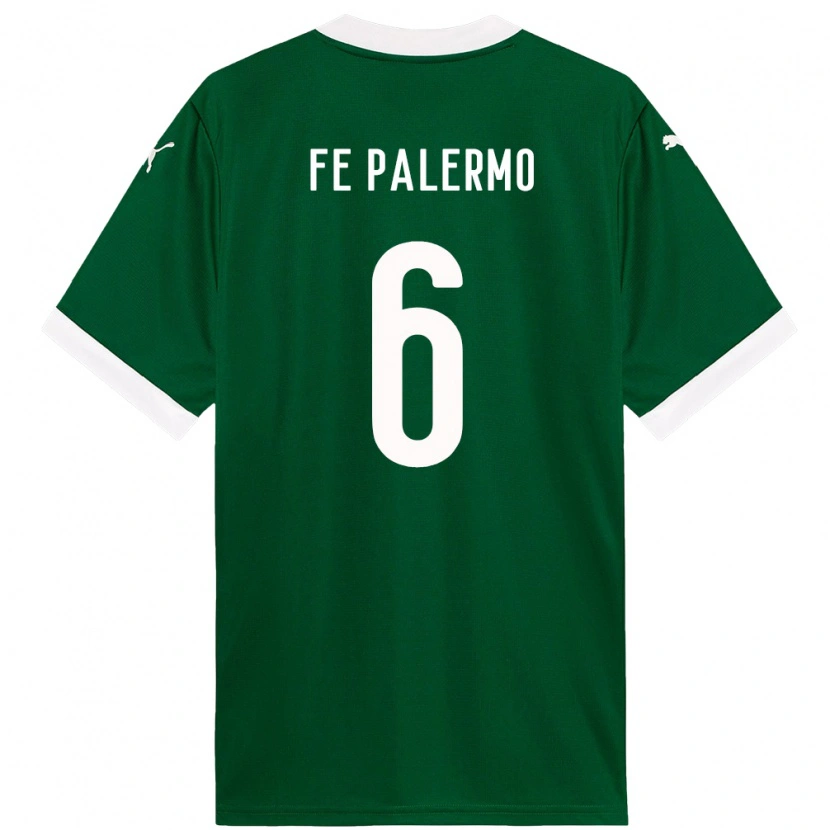 Danxen Criança Camisola Fe Palermo #6 Verde Branco Principal 2025/26 Camisa