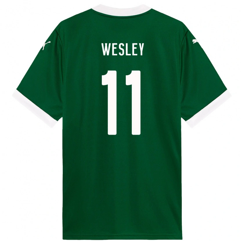 Danxen Criança Camisola Wesley #11 Verde Branco Principal 2025/26 Camisa