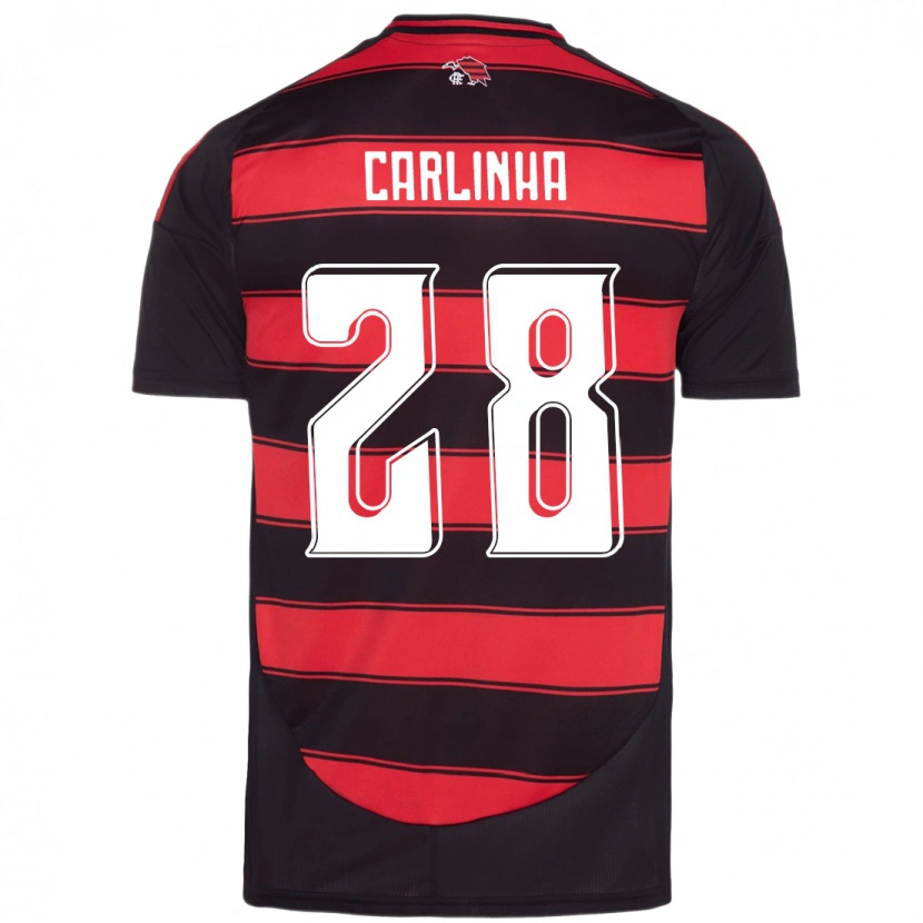 Danxen Criança Camisola Carlinha #28 Vermelho Preto Principal 2025/26 Camisa