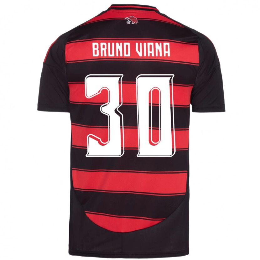 Danxen Criança Camisola Bruno Viana #30 Vermelho Preto Principal 2025/26 Camisa