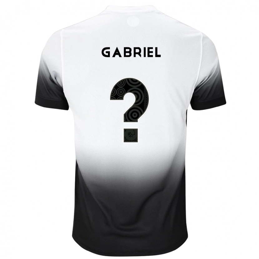 Danxen Criança Camisola Gabriel #0 Branco Preto Principal 2025/26 Camisa