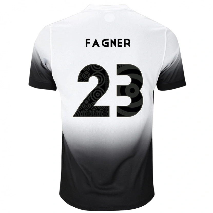 Danxen Criança Camisola Fagner #23 Branco Preto Principal 2025/26 Camisa