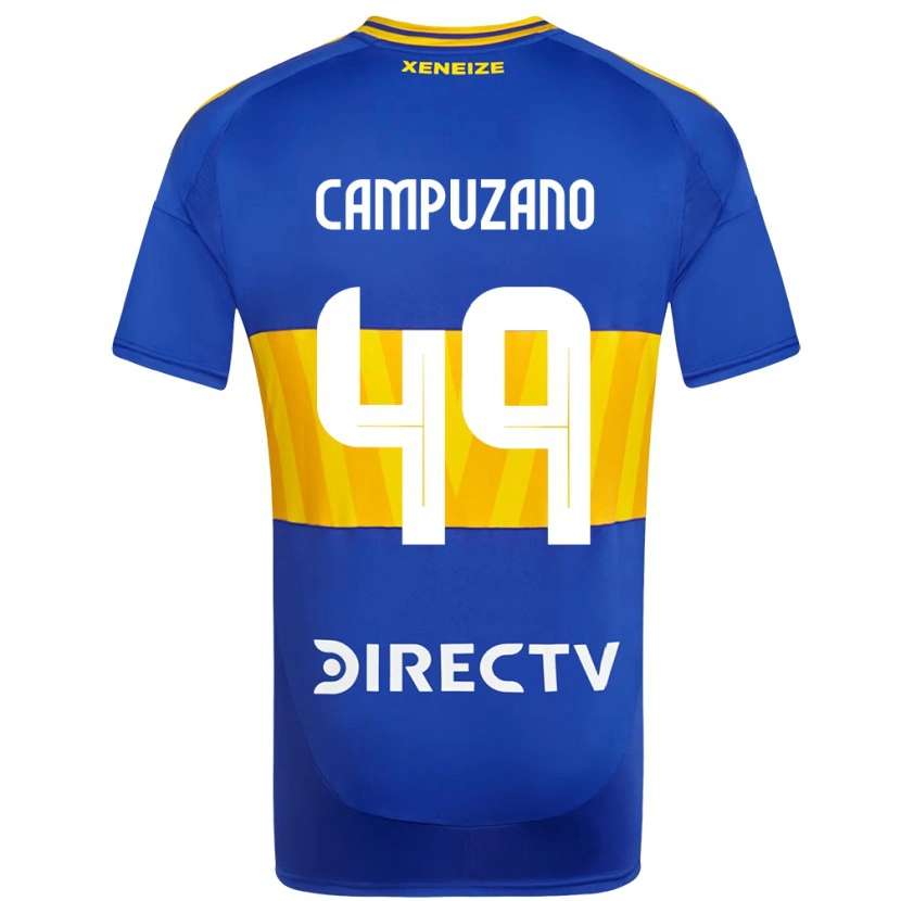 Danxen Criança Camisola Jorman Campuzano #49 Azul Royal Amarelo Principal 2025/26 Camisa