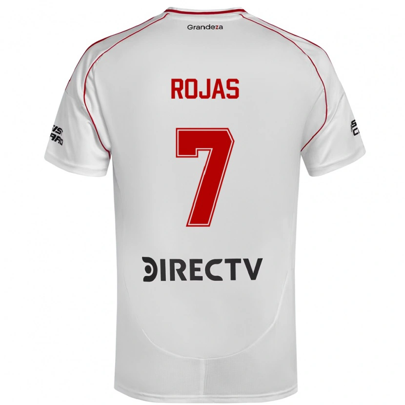 Danxen Criança Camisola Matías Rojas #7 Branco Vermelho Principal 2025/26 Camisa