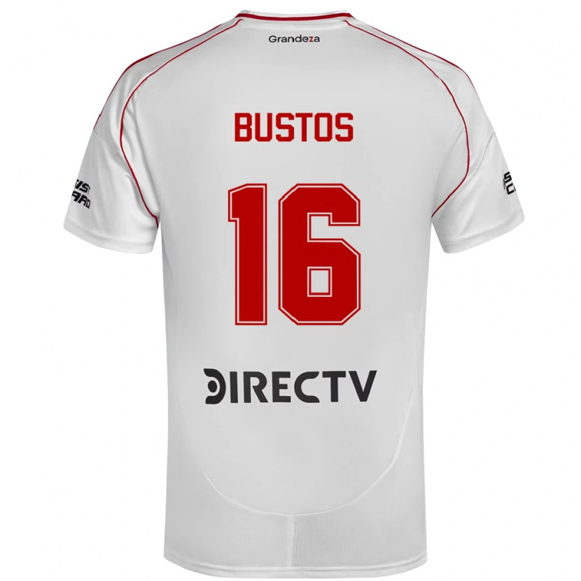 Danxen Criança Camisola Fabricio Bustos #16 Branco Vermelho Principal 2025/26 Camisa