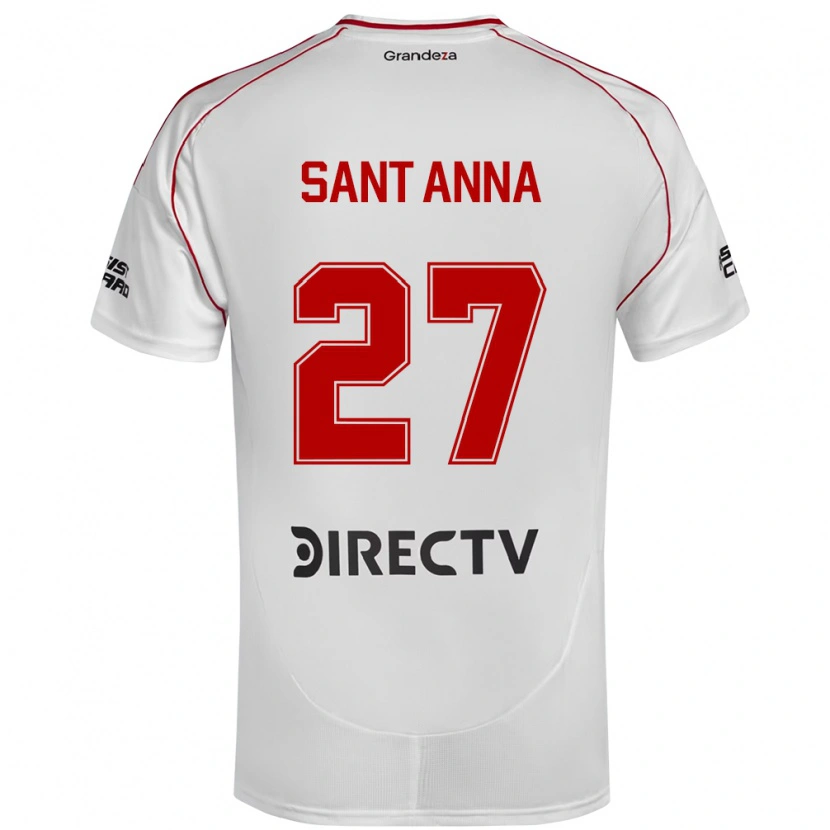 Danxen Criança Camisola Agustín Sant Anna #27 Branco Vermelho Principal 2025/26 Camisa