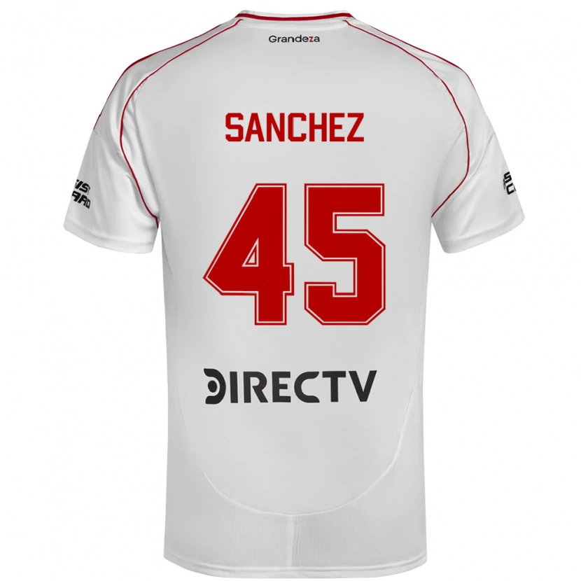 Danxen Criança Camisola Sebastián Sánchez #45 Branco Vermelho Principal 2025/26 Camisa