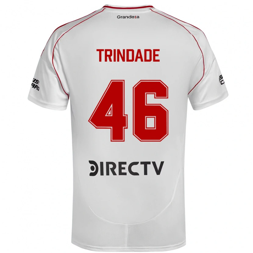 Danxen Criança Camisola Gonzalo Trindade #46 Branco Vermelho Principal 2025/26 Camisa