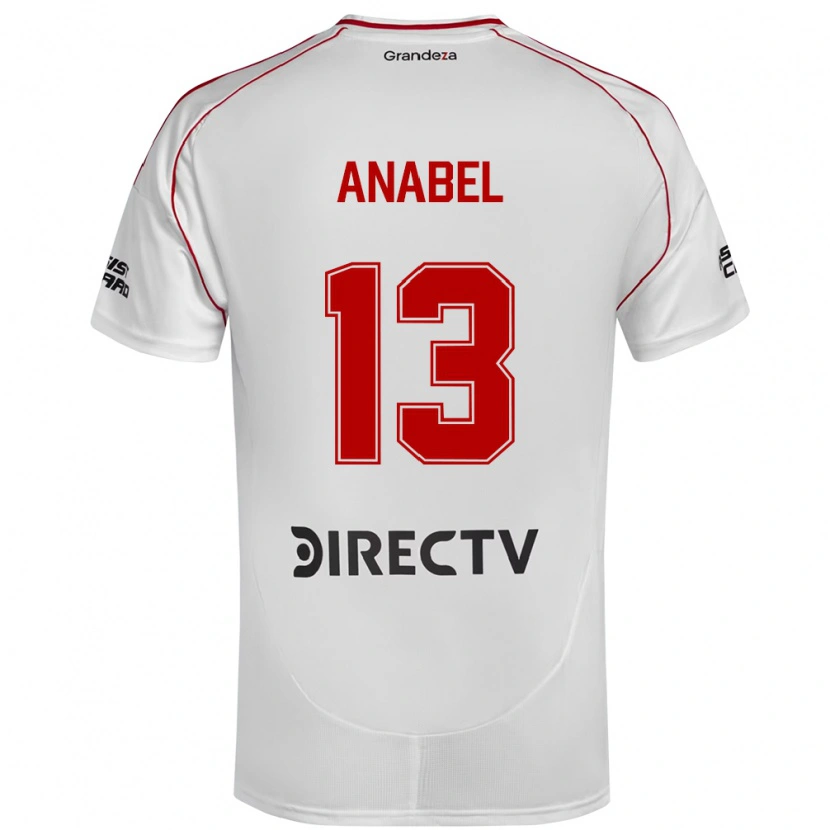 Danxen Criança Camisola Giuliana Anabel González Ranzuglia #13 Branco Vermelho Principal 2025/26 Camisa