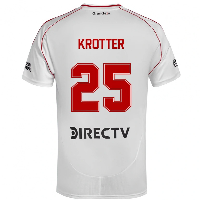 Danxen Criança Camisola Martina Krotter #25 Branco Vermelho Principal 2025/26 Camisa