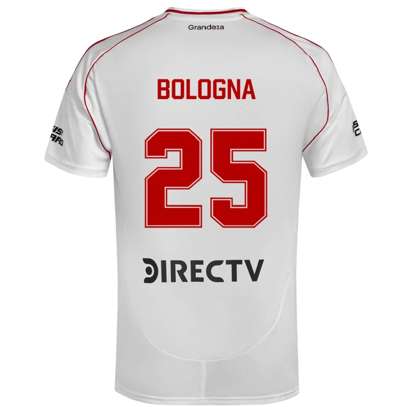 Danxen Criança Camisola Enrique Bologna #25 Branco Vermelho Principal 2025/26 Camisa
