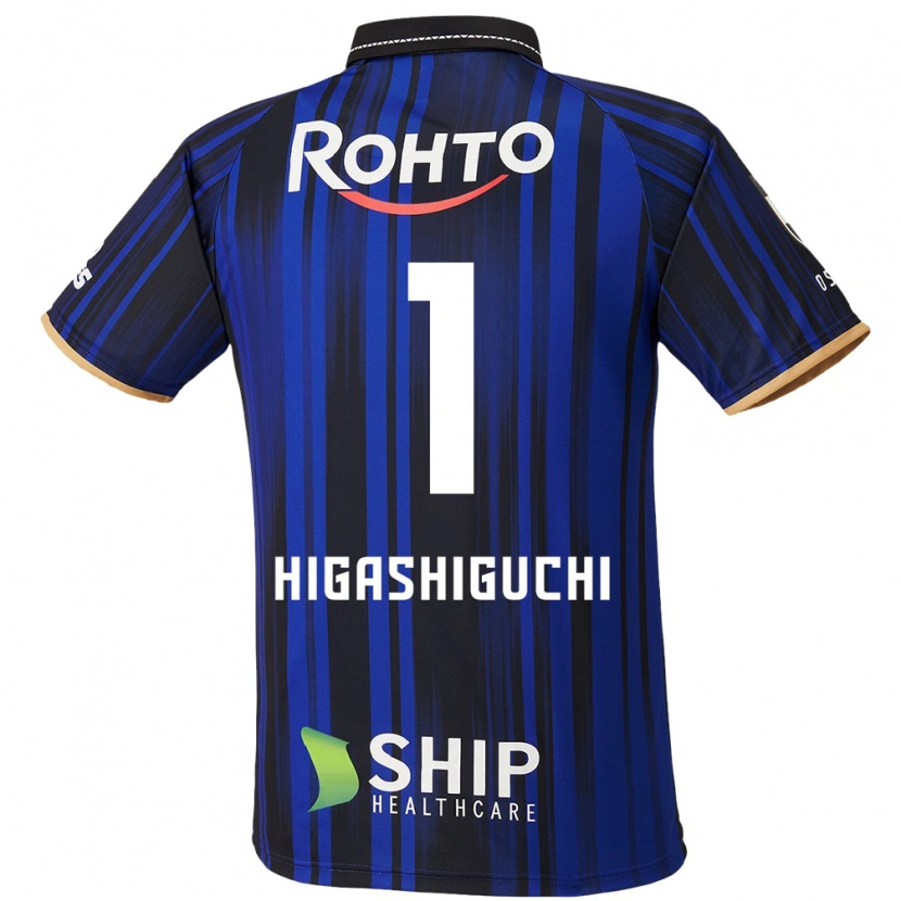 Danxen Criança Camisola Masaaki Higashiguchi #1 Azul Branco Preto Principal 2025/26 Camisa