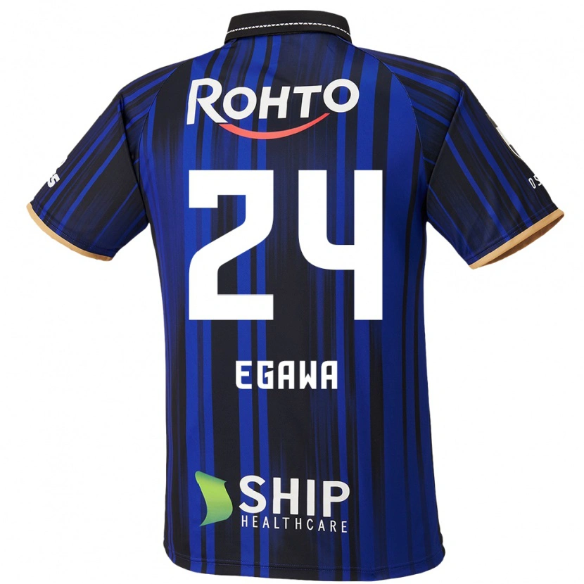 Danxen Criança Camisola Yusei Egawa #24 Azul Branco Preto Principal 2025/26 Camisa