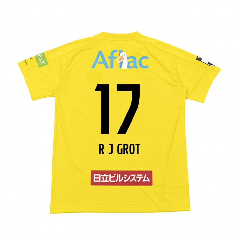 Danxen Criança Camisola Jay-Roy Grot #17 Preto Amarelo Principal 2025/26 Camisa