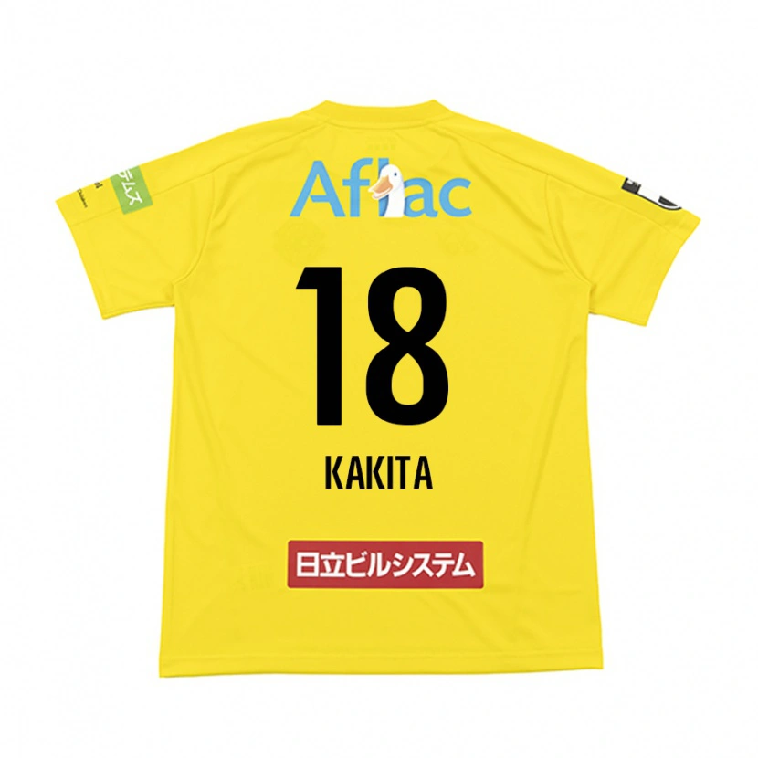 Danxen Criança Camisola Yuki Kakita #18 Preto Amarelo Principal 2025/26 Camisa