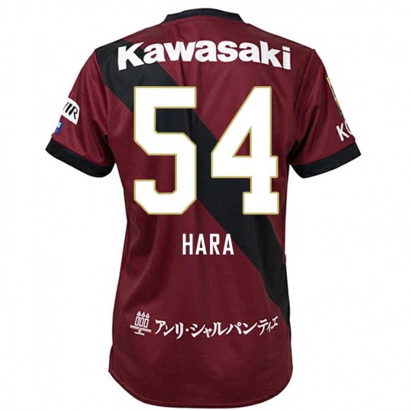 Danxen Criança Camisola Sota Hara #54 Bordô Preto Principal 2025/26 Camisa