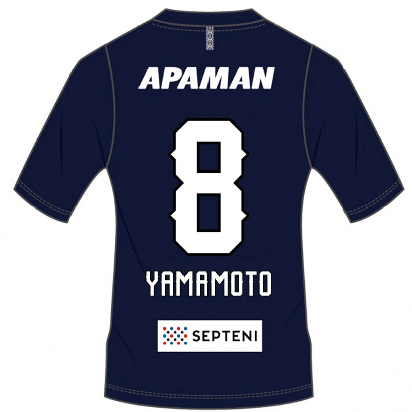 Danxen Criança Camisola Shunsuke Yamamoto #8 Azul Royal Branco Principal 2025/26 Camisa