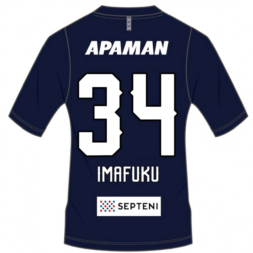 Danxen Criança Camisola Kennosuke Imafuku #34 Azul Royal Branco Principal 2025/26 Camisa