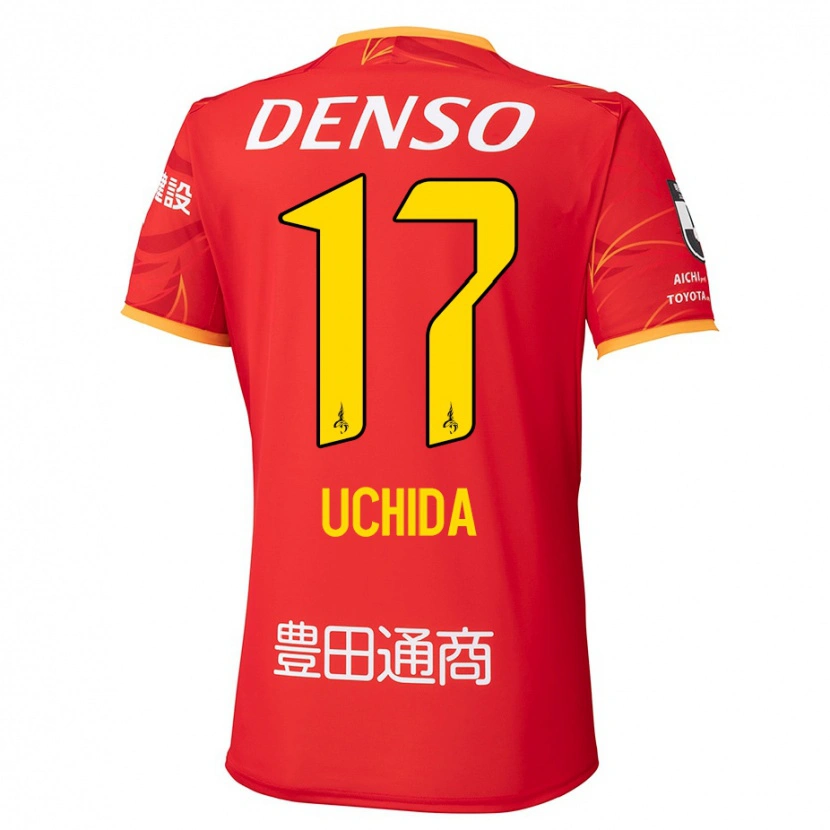 Danxen Criança Camisola Takuya Uchida #17 Vermelho Amarelo Principal 2025/26 Camisa