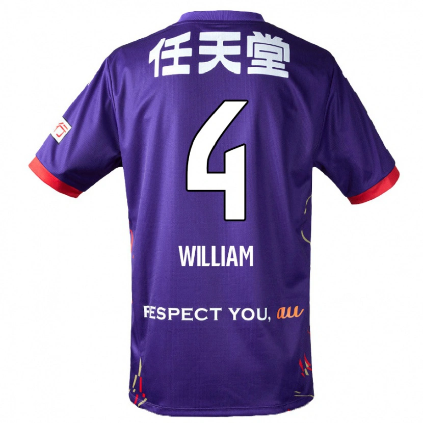 Danxen Criança Camisola Patrick William #4 Roxo Branco Preto Principal 2025/26 Camisa