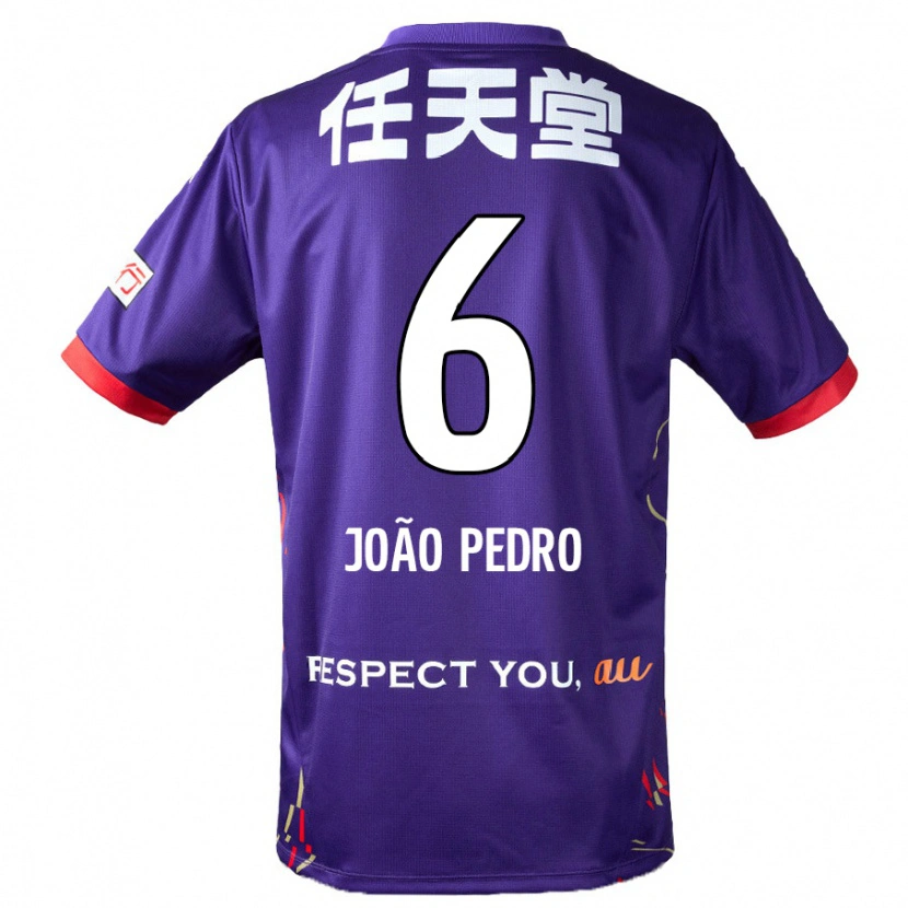 Danxen Criança Camisola João Pedro #6 Roxo Branco Preto Principal 2025/26 Camisa