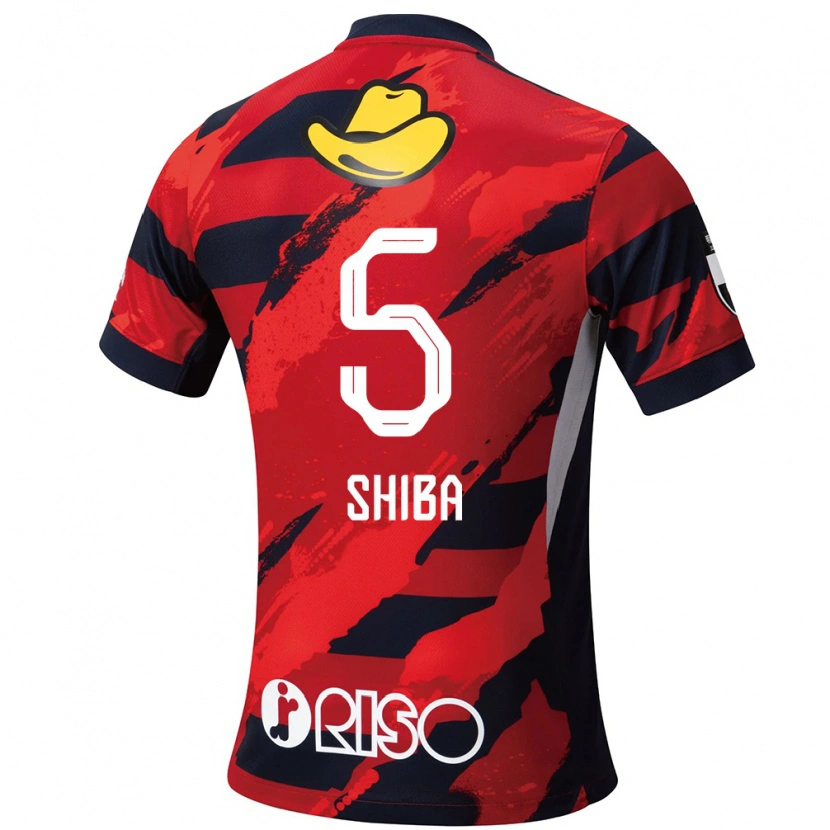 Danxen Criança Camisola Rikuto Shiba #5 Vermelho Preto Principal 2025/26 Camisa