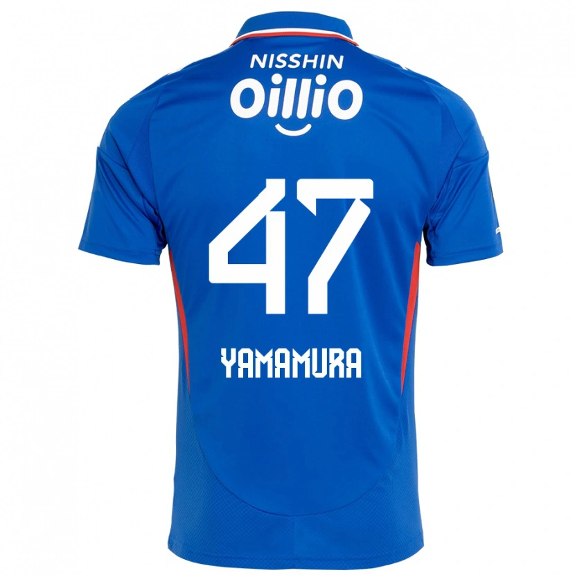 Danxen Criança Camisola Kazuya Yamamura #47 Azul Royal Branco Principal 2025/26 Camisa