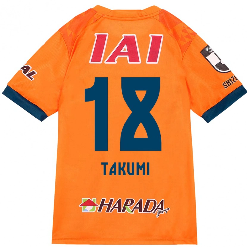 Danxen Criança Camisola Takumi Kato #18 Laranja Vermelho Principal 2025/26 Camisa