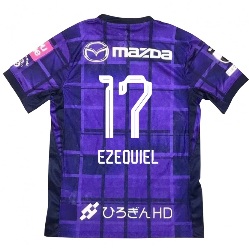 Danxen Criança Camisola Ezequiel #17 Roxo Laranja Principal 2025/26 Camisa