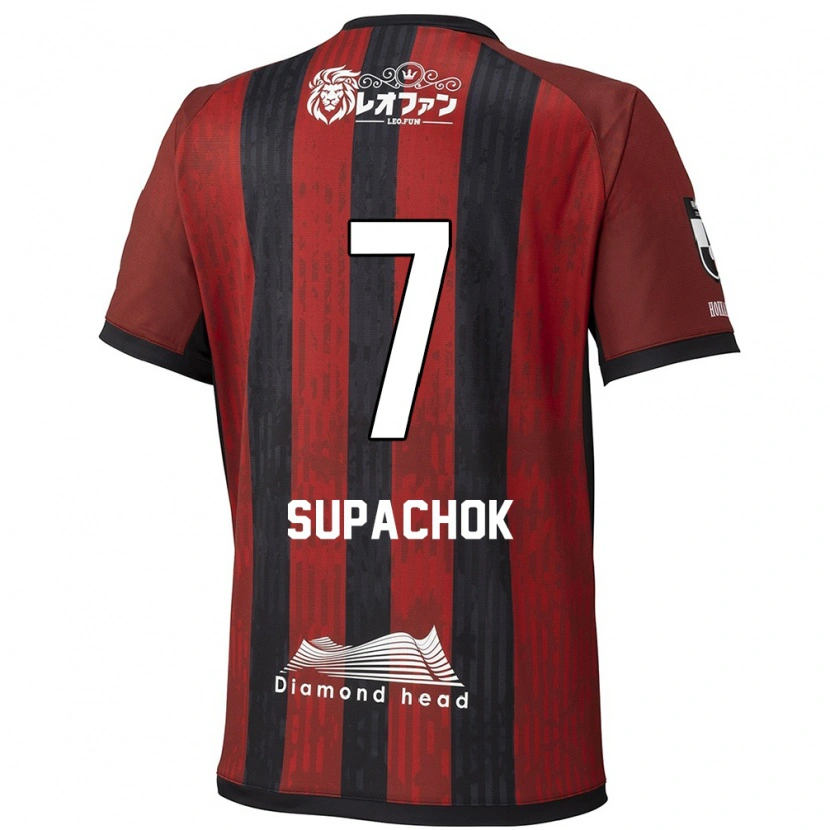 Danxen Criança Camisola Supachok Sarachat #7 Vermelho Preto Principal 2025/26 Camisa