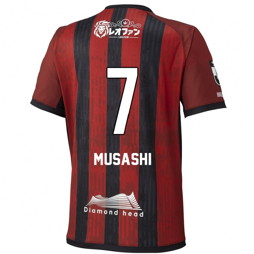 Danxen Criança Camisola Musashi Suzuki #7 Vermelho Preto Principal 2025/26 Camisa