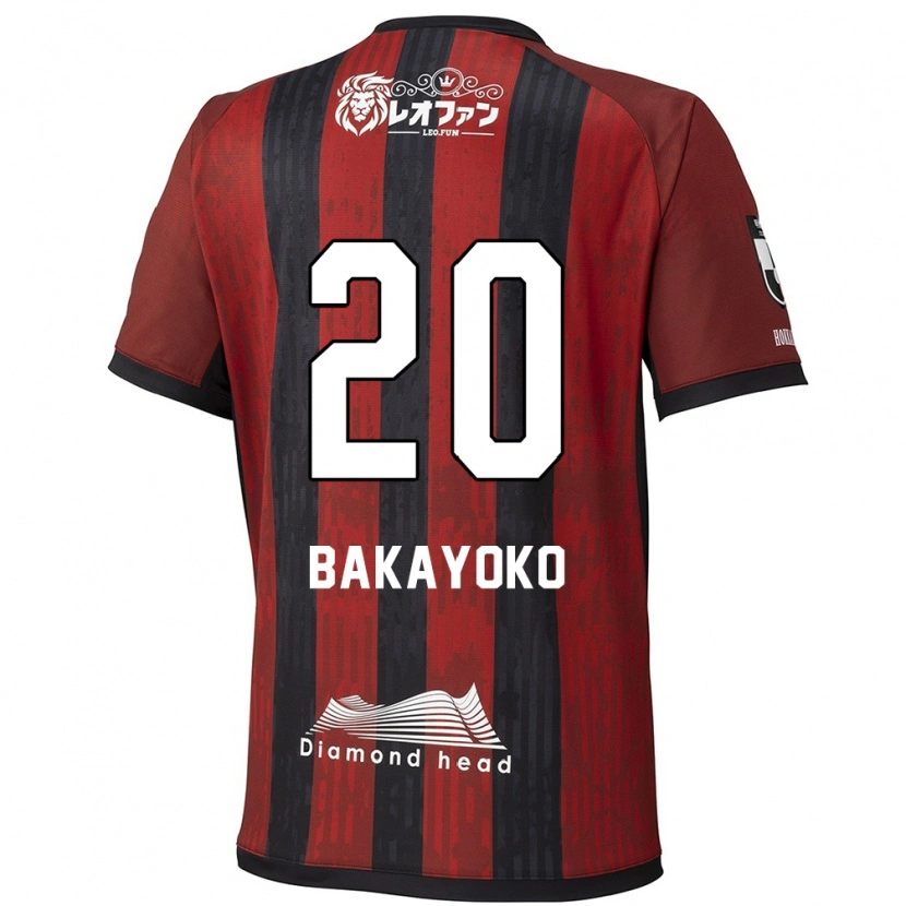 Danxen Criança Camisola Amadou Bakayoko #20 Vermelho Preto Principal 2025/26 Camisa