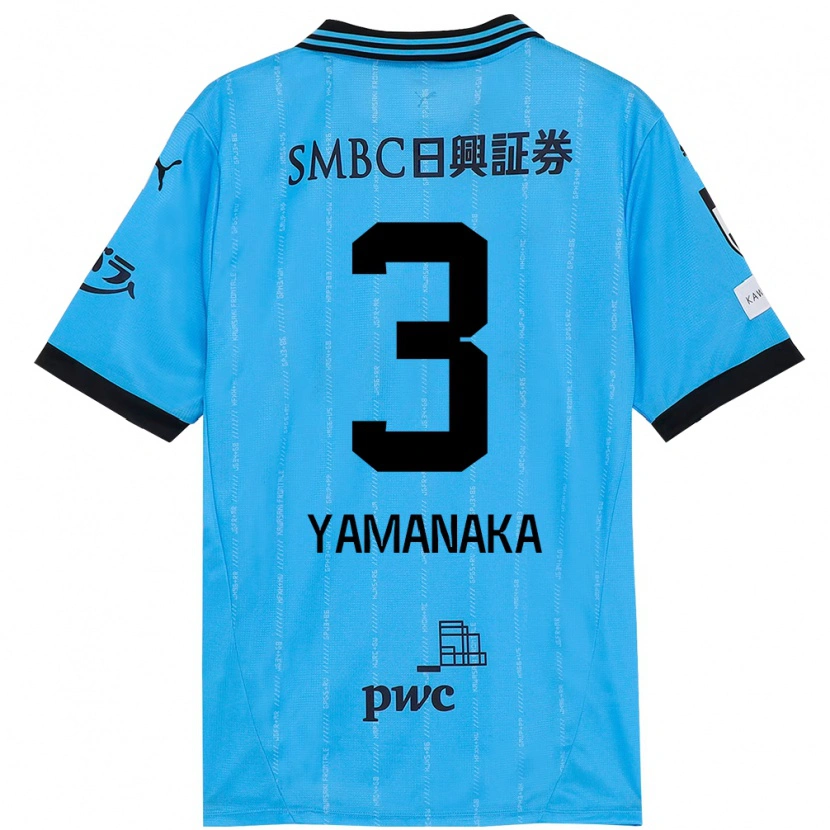 Danxen Criança Camisola Daiki Yamanaka #3 Azul Celeste Preto Principal 2025/26 Camisa