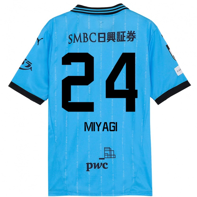 Danxen Criança Camisola Ten Miyagi #24 Azul Celeste Preto Principal 2025/26 Camisa