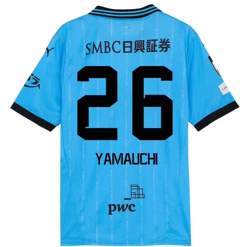 Danxen Criança Camisola Hinata Yamauchi #26 Azul Celeste Preto Principal 2025/26 Camisa