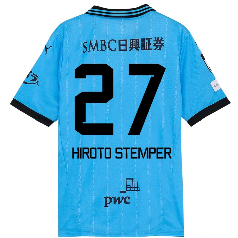 Danxen Criança Camisola Luka Hiroto Stemper #27 Azul Celeste Preto Principal 2025/26 Camisa