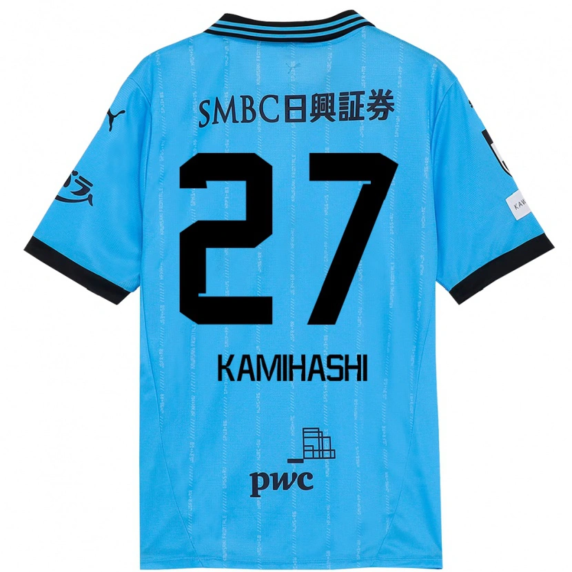 Danxen Criança Camisola Ryota Kamihashi #27 Azul Celeste Preto Principal 2025/26 Camisa