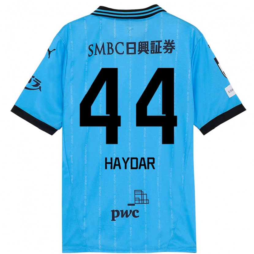 Danxen Criança Camisola César Haydar #44 Azul Celeste Preto Principal 2025/26 Camisa