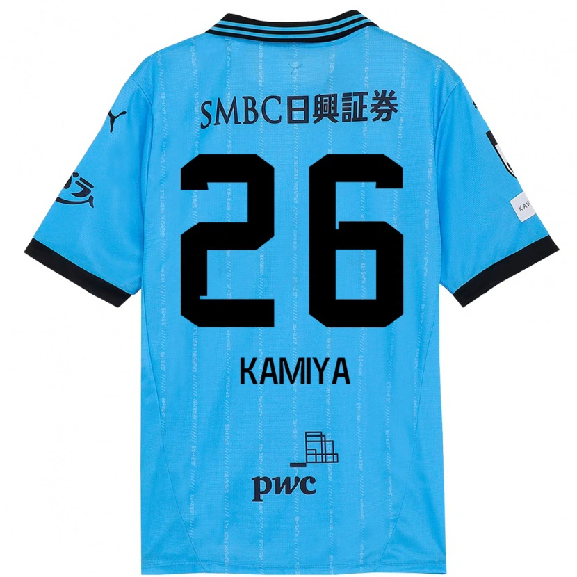 Danxen Criança Camisola Kaito Kamiya #26 Azul Celeste Preto Principal 2025/26 Camisa