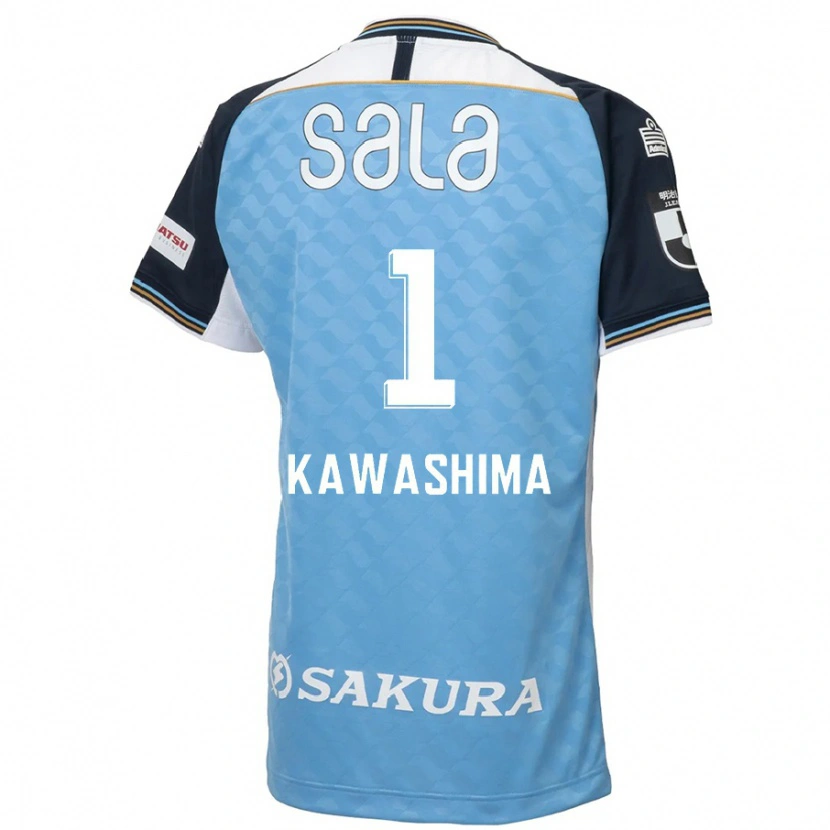Danxen Criança Camisola Eiji Kawashima #1 Azul Celeste Preto Principal 2025/26 Camisa