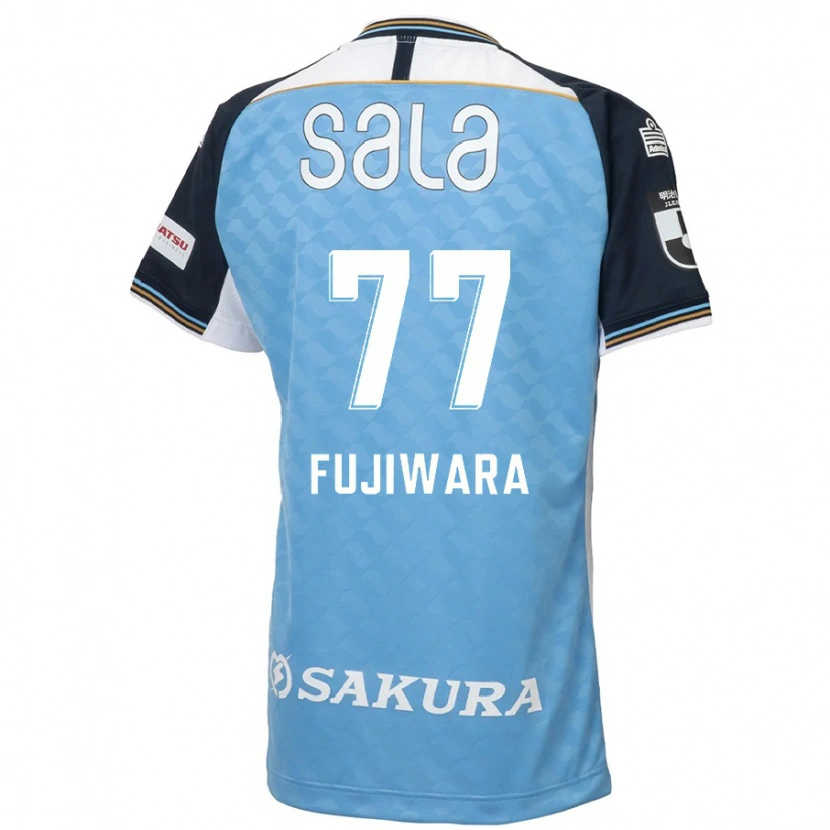 Danxen Criança Camisola Kensuke Fujiwara #77 Azul Celeste Preto Principal 2025/26 Camisa