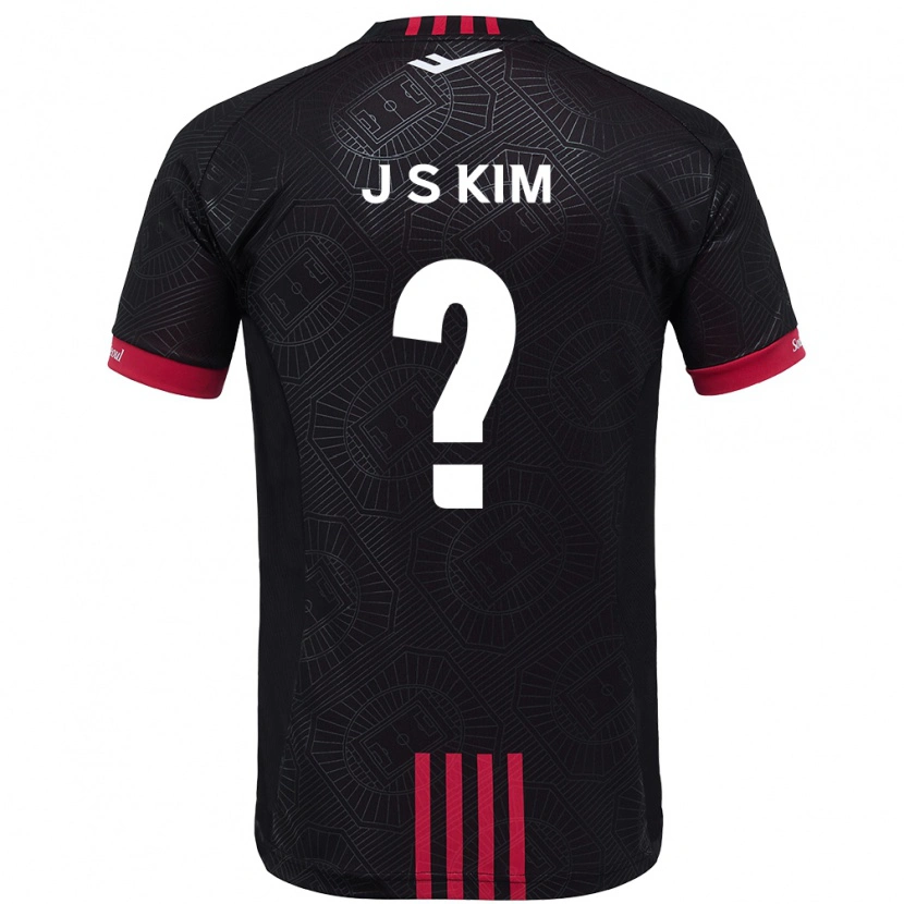 Danxen Criança Camisola Ji-Sung Kim #0 Preto Vermelho Principal 2025/26 Camisa