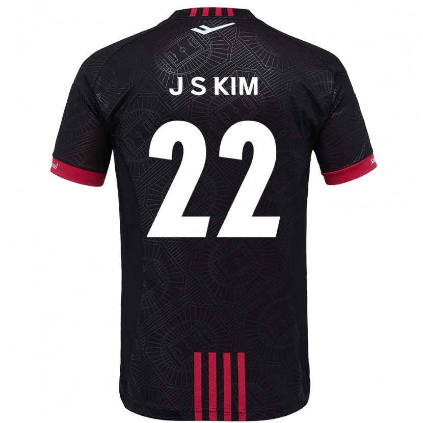 Danxen Criança Camisola Jin-Su Kim #22 Preto Vermelho Principal 2025/26 Camisa