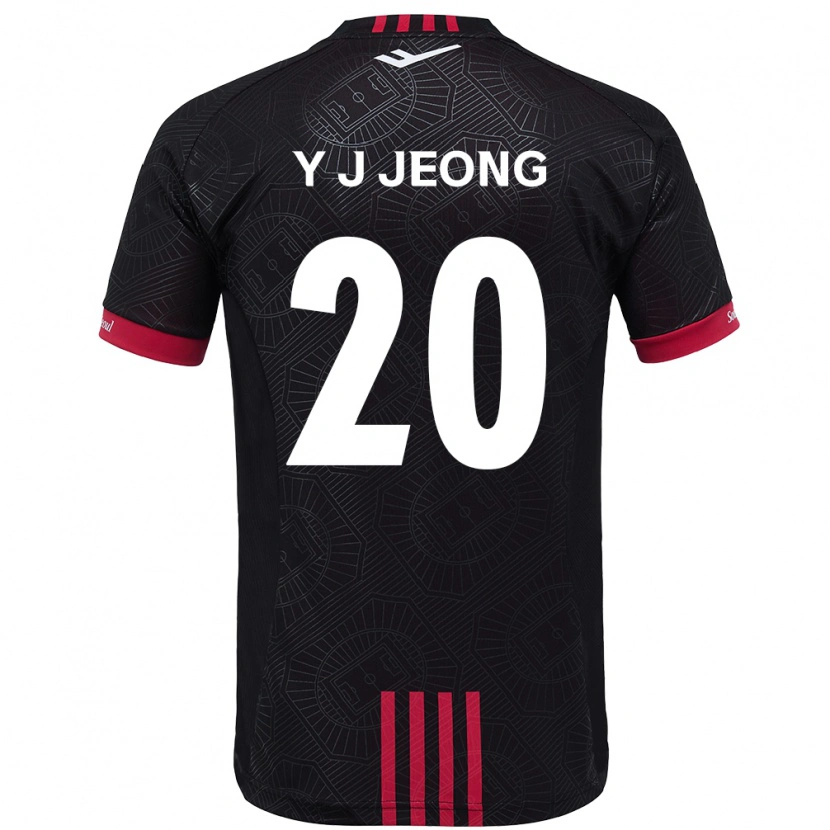 Danxen Criança Camisola Jeong Yu-Jin #20 Preto Vermelho Principal 2025/26 Camisa