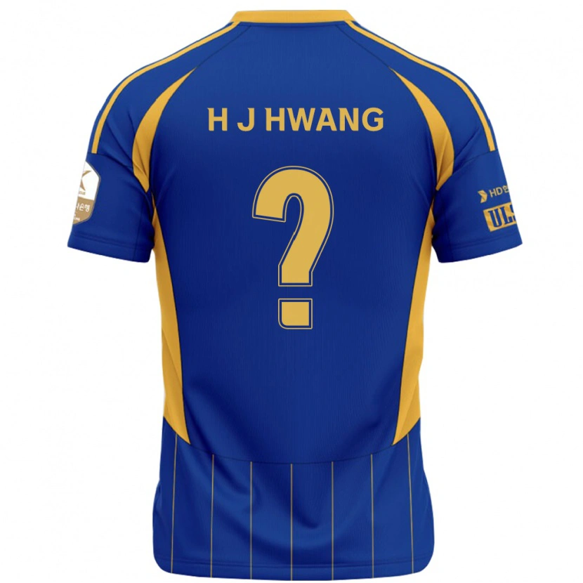 Danxen Criança Camisola Jeong-Ho Hwang #0 Azul Royal Amarelo Principal 2025/26 Camisa