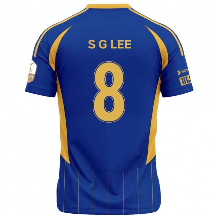 Danxen Criança Camisola Gyu-Sung Lee #8 Azul Royal Amarelo Principal 2025/26 Camisa