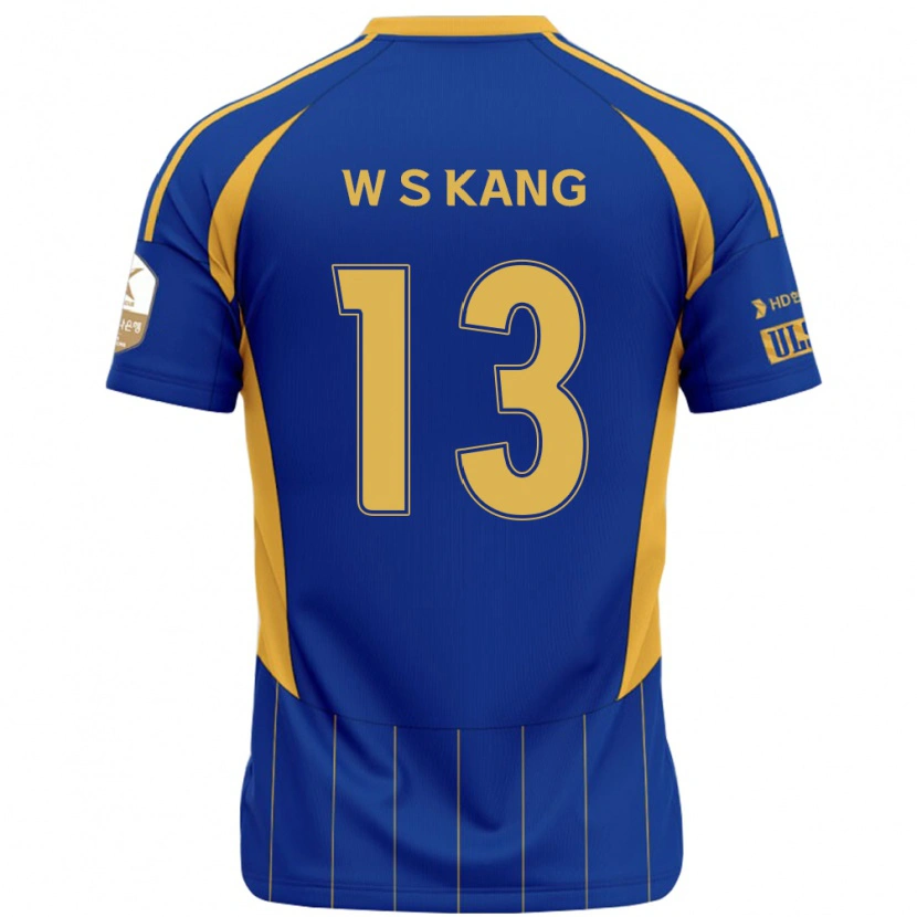Danxen Criança Camisola Sang-Woo Kang #13 Azul Royal Amarelo Principal 2025/26 Camisa